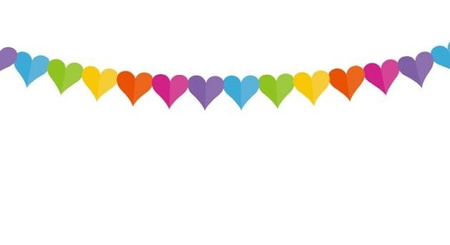 Girlanda Kolorowe Serduszka