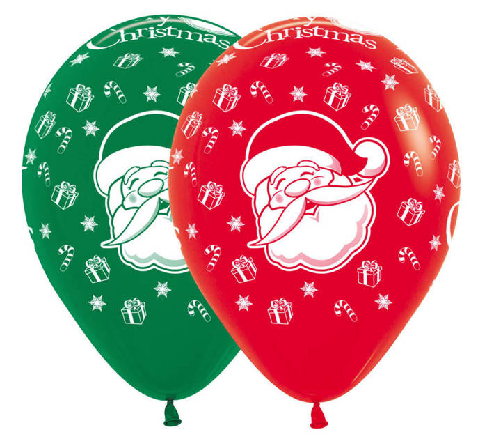 Merry Christmas MIKOŁAJ balon gumowy świąteczny Sempertex 1 szt.