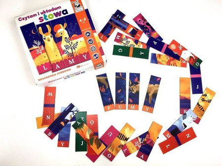 CZYTAM I UKŁADAM SŁOWA UKŁADANKA LITEROWA GRA KAPITAN NAUKA