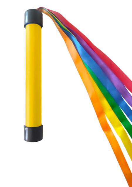 RÓŻDŻKA gimnastyczna ze wstążkami 6 szt.