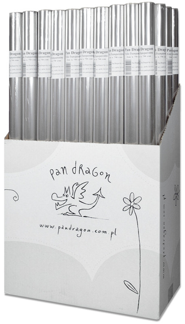 Celofan folia transparentna do pakowania prezentów 200x70 Pan Dragon