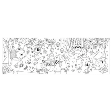 Kolorowanka z naklejkami 2szt. Magiczny Las 86x29cm