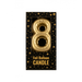 Świeczka urodzinowa cyfra 8 jak balon foliowy złota