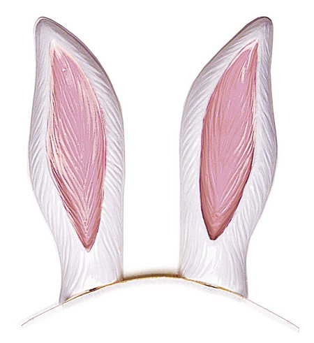 Opaska uszy Królika króliczka biało różowe