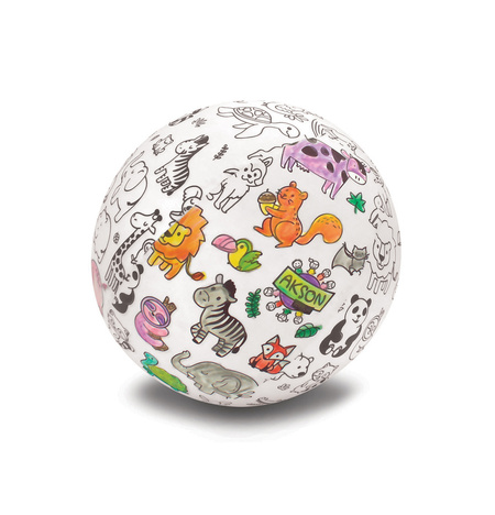 Piłka Balonowa do kolorowania ZWIERZĄTKA 30 cm - OUTLET - sam pokrowiec z plamką
