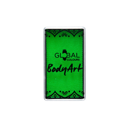 Global Colours farba do twarzy i ciała prostokątna 20g UV Neon Green
