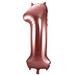 BALON foliowy CYFRA 86 cm Chocolate BRĄZOWA