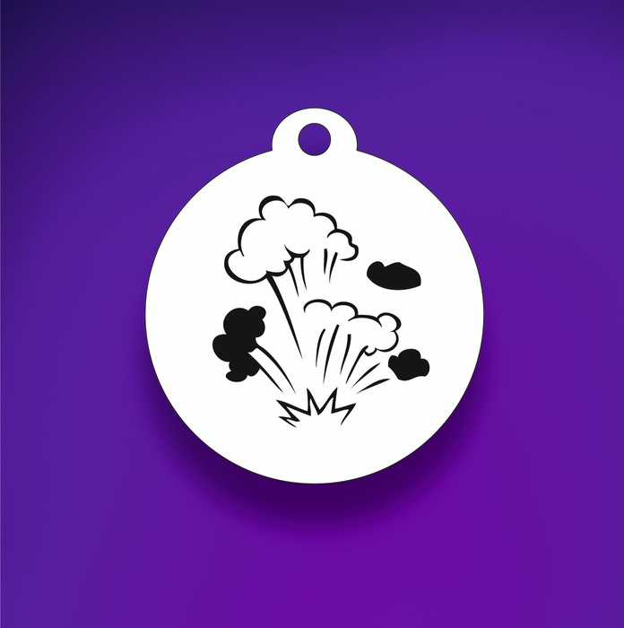 Szablon do malowania twarzy i ciała #K28 Boom 1 Okrągły