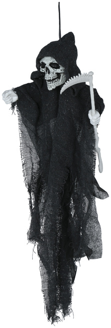 Dekoracja wisząca Kościotrup szkielet z kosą halloween 50 cm