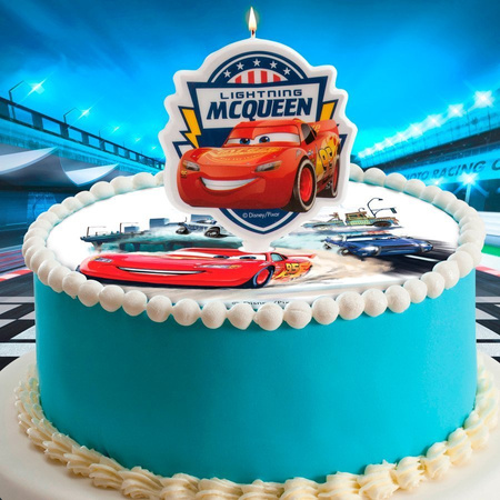 Świeczka urodzinowa na tort Auta McQueen 7,5 cm