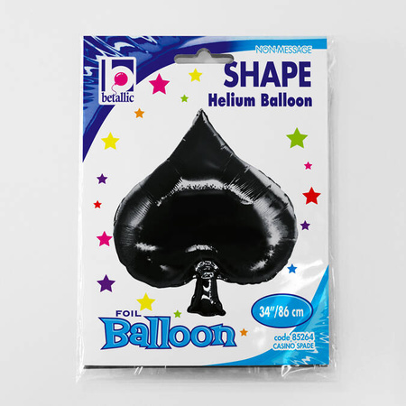 Balon foliowy Casino Spade Pik, Wino rozmiar 34 cale