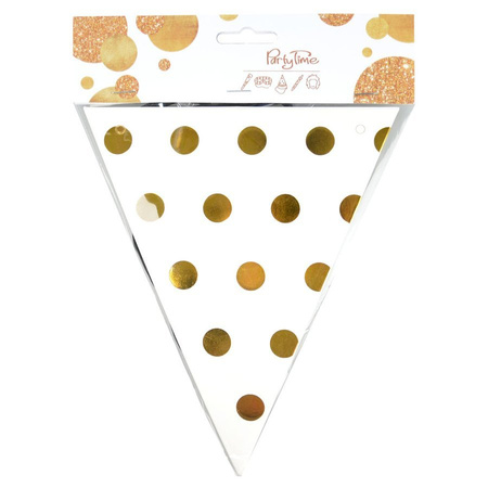 Girlanda papierowa flagi Glamour złota lub srebrna 300 cm