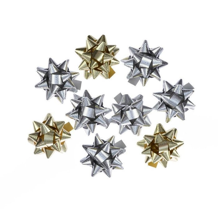 Rozetka kokarda mini Glamour do pakowania prezentów 1 szt.