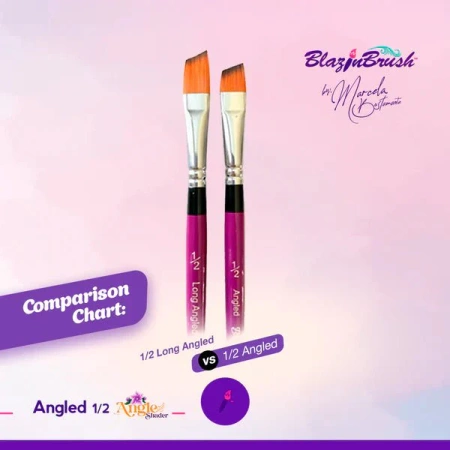Pędzel do malowania twarzy i ciała BLAZIN BRUSH 1/2 Angled Shader