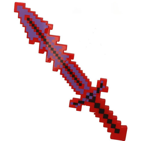Miecz MINECRAFT Efekty świetlne i dźwiękowe 62 cm MIX
