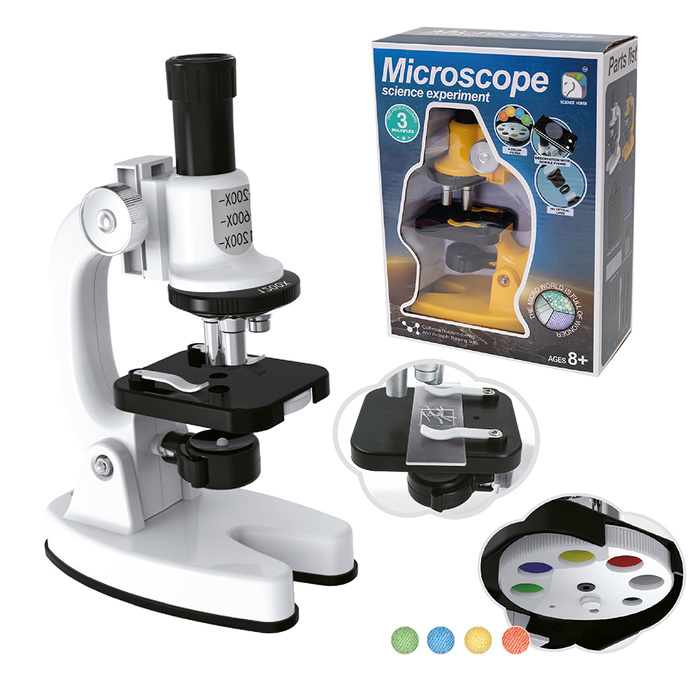Mikroskop na baterie powiekszenie 1200 krotne dla dzieci