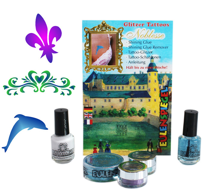 Zestaw MAŁY do tatuażu brokatowego