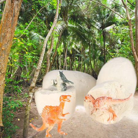 Dinozaury wykopaliska jajka dinozaura figurki zestaw archeologiczny 12 jajek