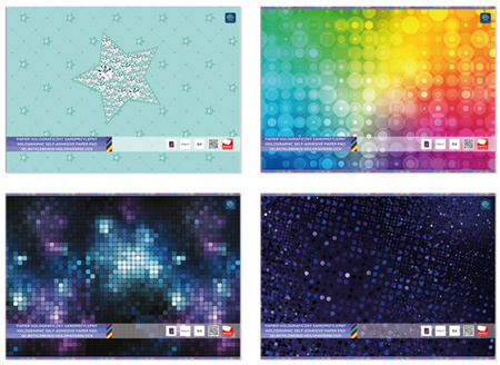 Zeszyt papierów holograficznych B4 6 kartek