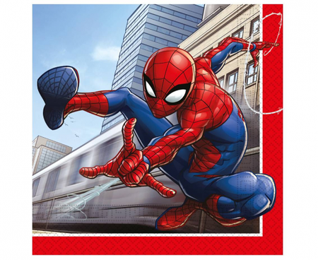 Serwetki Spiderman Crime Fighter, papierowe 33x33 cm 20 szt.