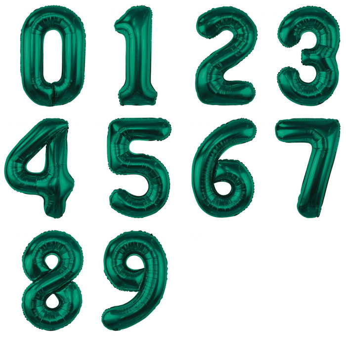 Balon foliowy CYFRA BUTELKOWA ZIELEŃ 85 cm
