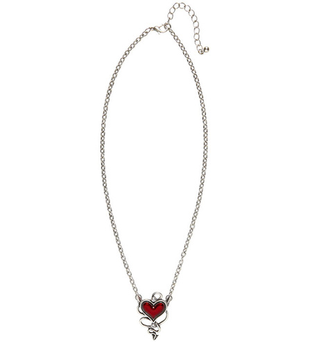 Naszyjnik srebrny serce diablicy Halloween