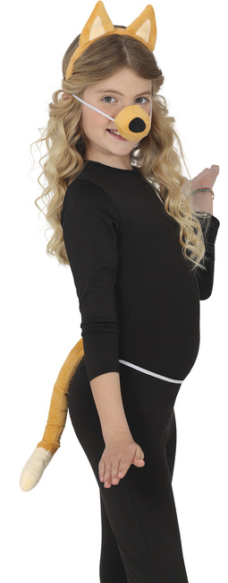 Zestaw piesek brązowy Bingo opaska, ogon i nosek