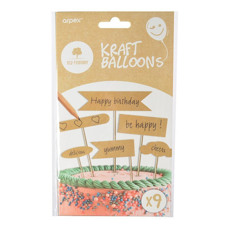 Dekoracja na tort - pikery toppery Flagi Kraft