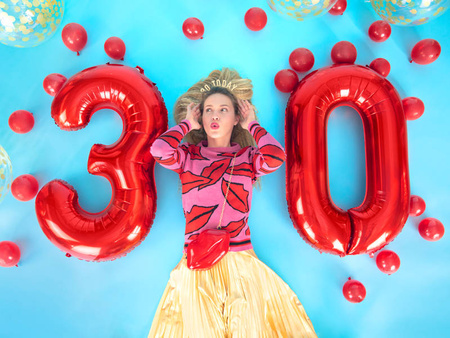 Balon foliowy CYFRA CZERWONA 86 cm