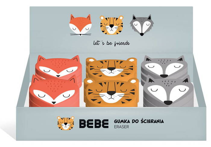 Gumka do mazania ścierania ZWIERZĄTKA 1 szt.