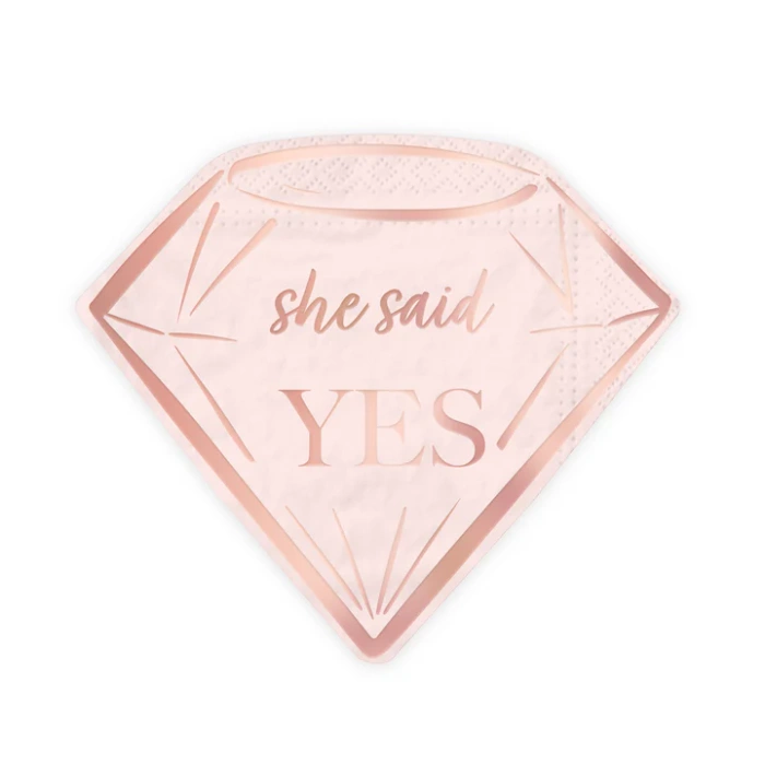 Serwetki papierowe Brylat różowy She said YES 10 szt.