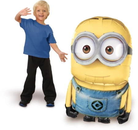 Minionek stojący "chodzący" balon foliowy Anagram 71x109 cm
