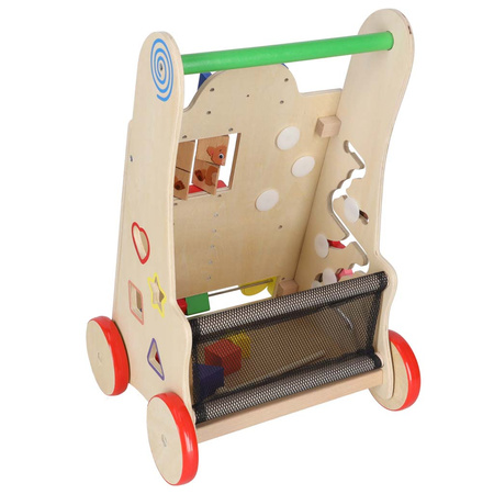 Pchacz dla dziecka chodzik drewniany kostka edukacyjna 6w1