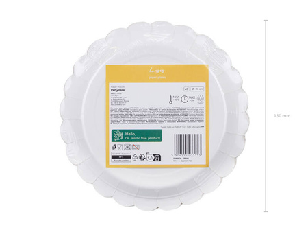 Talerzyki papierowe okrągłe Konie 18 cm 6 szt.