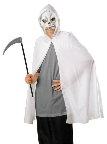 Strój ŚMIERĆ peleryna biała dla dzieci