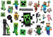Tatuaże zmywalne wodne Minecraft Pixel mix wzorów