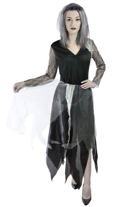 Strój dla dorosłych Czarna dama Wiedźma