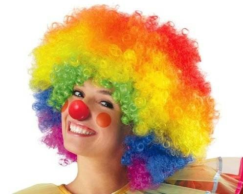 Peruka Afro Tęczowa