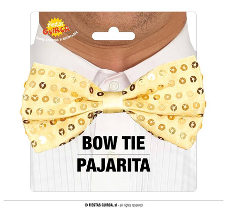 Mucha z cekinami ZŁOTA 11 cm na Sylwestra i karnawał