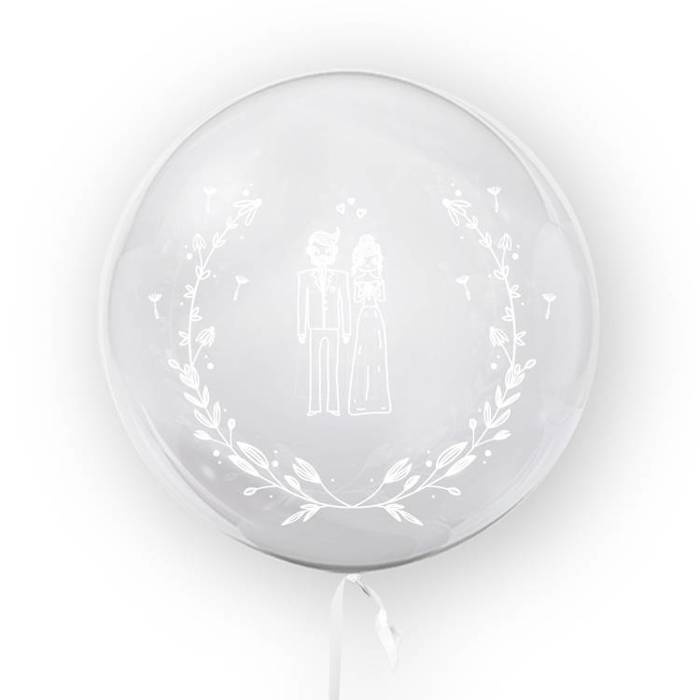 Kula transparentna balon foliowy Bubble 45 cm - Młoda Para