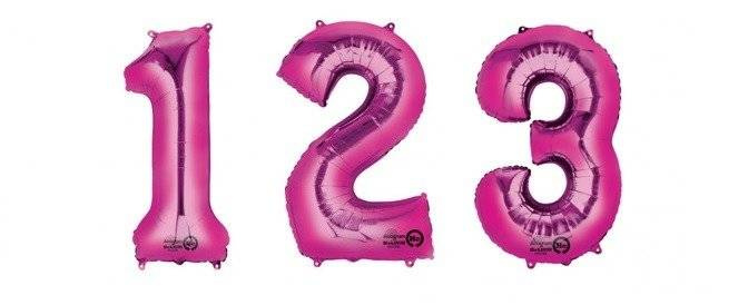 Balon foliowy Anagram Maxi Cyfra Różowy