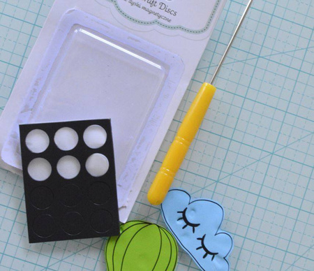 Naklejane dyski MAGNETYCZNE 1,27 cm 12 szt