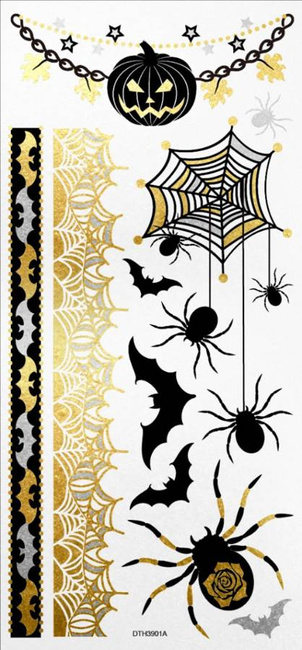 Tatuaże zmywalne na halloween Metallic mix