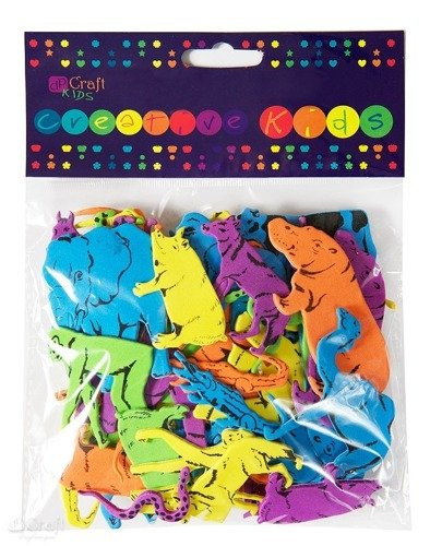 Naklejki z pianki ZWIERZAKI 60 szt