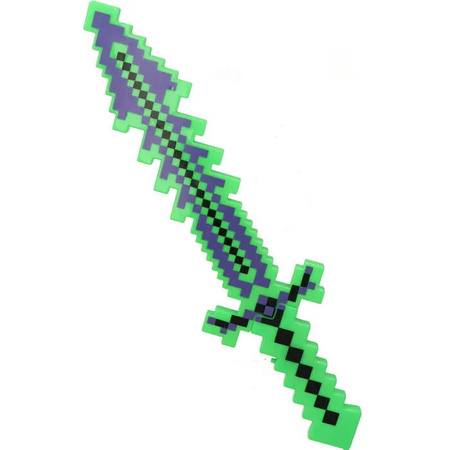 Miecz MINECRAFT Efekty świetlne i dźwiękowe 62 cm MIX