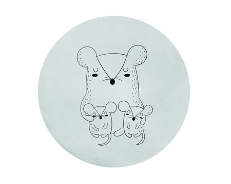 Poduszki ekoskóra ZWIERZĄTKA Rodzinki 3 cm 1 szt. AKSON