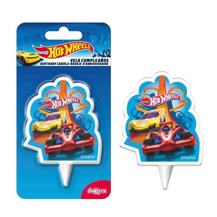 Świeczka urodzinowa na tort Hot Wheels 7,5 cm