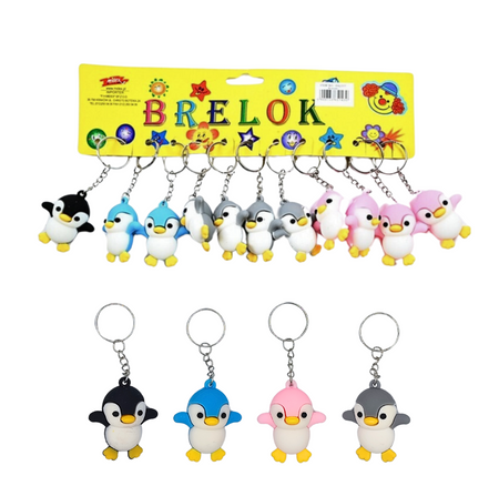 Brelok silikonowy Ptaszek Pingwin