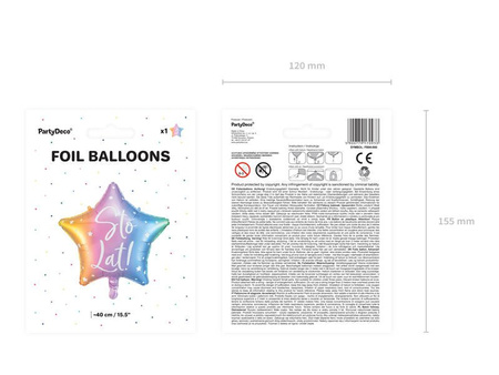 Gwiazdka Sto lat balon foliowy 40 cm różne kolory