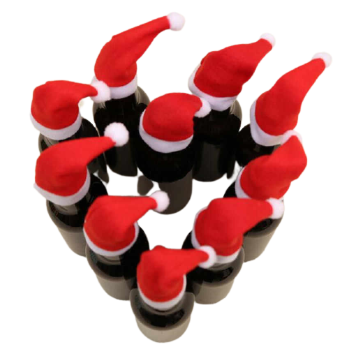 Czapeczka Mikołaja na butelkę nakładka 1 szt.